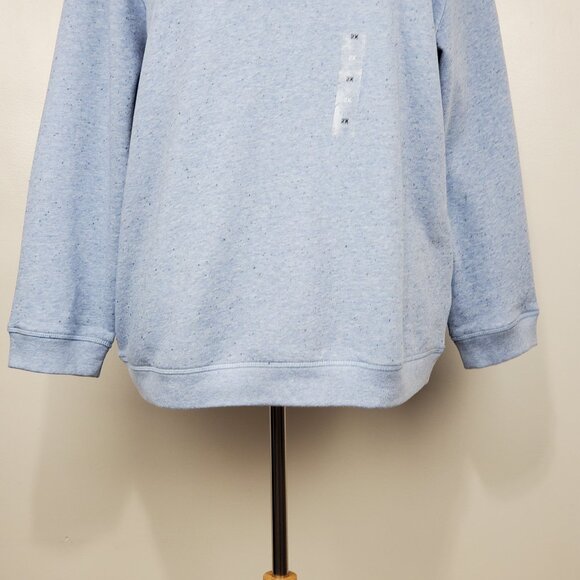 Karen Scott Sport Essential Blue Fleece Sweatshirt NEW NOWT Size 2X - Picture 3 of 12